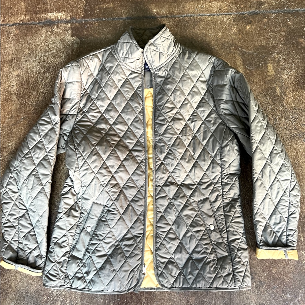 LANDS END FALL/SPRING JACKET GREEN YELLOW